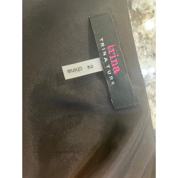 TRINA TURK SENA MINI DRESS FLORAL FLUTTERY BELLED SLEEVES SZ 2 SOPHISTICATED - Picture 6 of 16